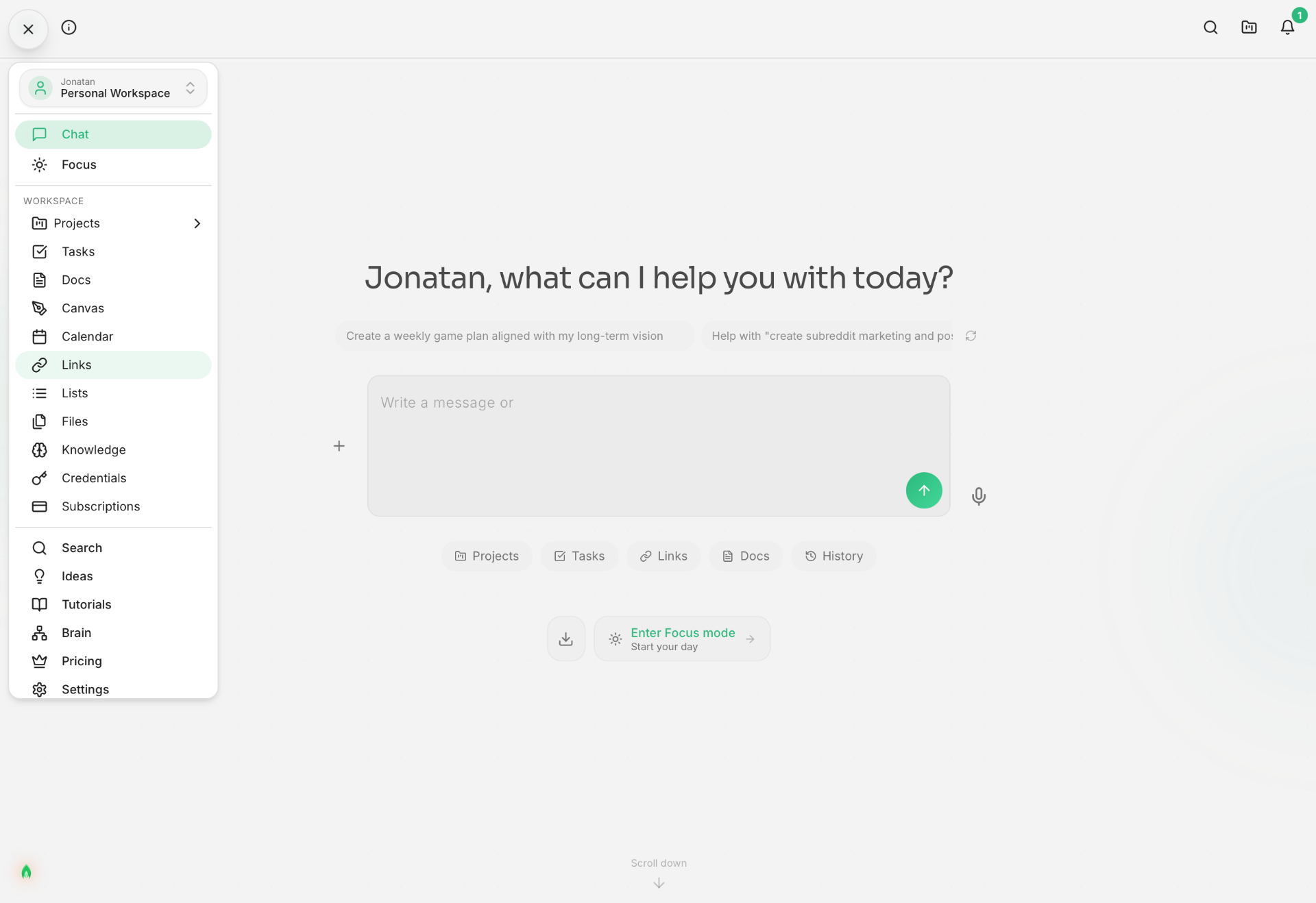 ThinkList — AI productivity workspace